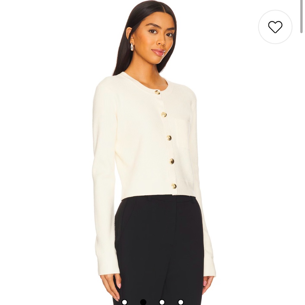 NWT Favorite Daughter The Quinn Cardigan in Cream Size Medium - Picture 3 of 12